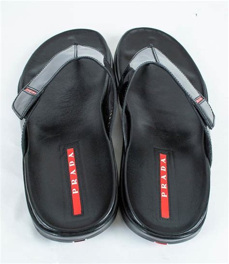 prada mens sandals online|prada flip flops men's.